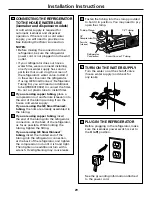 Preview for 29 page of GE SIDE-BY-SIDE REFRIGERATOR 26 Owner'S Manual And Installation