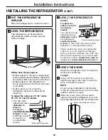 Preview for 30 page of GE SIDE-BY-SIDE REFRIGERATOR 26 Owner'S Manual And Installation