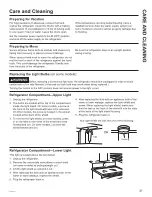 Предварительный просмотр 21 страницы GE SIDE-BY-SIDE REFRIRATOR 22 Owner'S Manual & Installation Manual