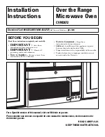 GE Spacemaker CVM2072 Installation Instructions Manual preview