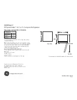 Preview for 1 page of GE Spacemaker GMR06AAZ Dimensions And Installation Information