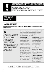 Preview for 2 page of GE Spacemaker JVM1740DP Owner'S Manual