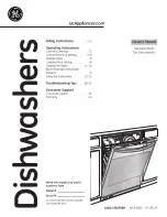 Предварительный просмотр 1 страницы GE Stainless Steel Tub Dishwashers Owner'S Manual