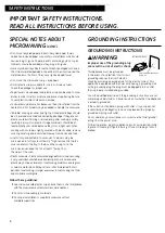 Preview for 4 page of GE WES0930 Manual