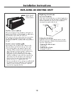 Preview for 13 page of GE Zoneline 2500 Owner'S Manual And Installation Instructions