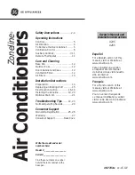 Preview for 1 page of GE Zoneline AZ45 Owner'S Manual And Installation Instructions
