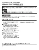 Preview for 2 page of GE Zoneline AZ45 Owner'S Manual And Installation Instructions