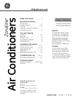 Preview for 1 page of GEAppliances Zoneline 4100 Owner'S Manual And Installation Instructions