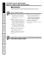 Preview for 2 page of GEAppliances Zoneline 4100 Owner'S Manual And Installation Instructions