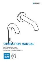 Предварительный просмотр 1 страницы Geberit Piave Operation Manual