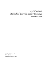 H3C ICG2000 Installation Manual preview