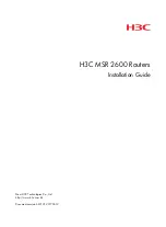 H3C MSR 2600 Series Installation Manual предпросмотр