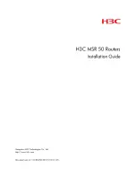 H3C MSR 50-40 Installation Manual preview