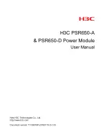 Preview for 1 page of H3C PSR650-A User Manual