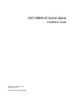 H3C S5800-EI Series Installation Manual preview