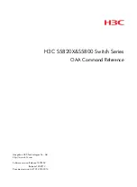 H3C S5820 series Oaa Command Reference предпросмотр