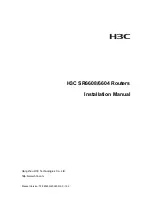 Preview for 1 page of H3C SR6608 Installation Manual