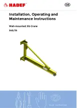 Предварительный просмотр 1 страницы HADEF 340/15 Installation, Operating And Maintenance Instruction