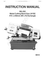 Hafco BS-250 Instruction Manual preview