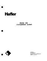 Preview for 1 page of Hafler 300 User Manual