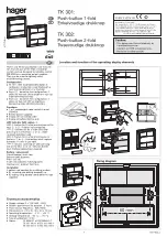 Предварительный просмотр 1 страницы hager TK 301 Quick Start Manual