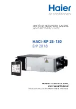 Haier HACI-RP Series Installation, Use And Maintenance Manual preview
