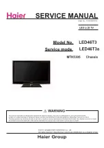 Preview for 1 page of Haier LED46T3 Service Manual