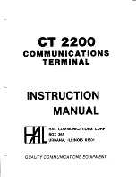 Hal Communications CT 2200 Instruction Manual preview