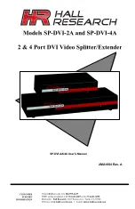 Hall Research Technologies SP-DVI-2A User Manual preview