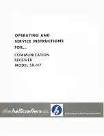 Предварительный просмотр 1 страницы Hallicrafters 5X-117 Operating And Service Instructions