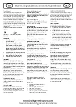 Preview for 4 page of Halls Greenhouses Universal 128 SD Manual