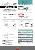 Preview for 4 page of Halveon T-Stream MU Operating	 Instruction