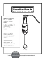 Hamilton Beach Commercial GH04 Operation Manual предпросмотр