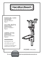 Hamilton Beach Commercial HCO500 Operation Manual preview