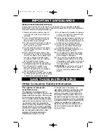 Preview for 2 page of Hamilton Beach 4160 Use & Care Manual