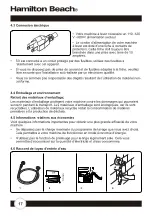 Предварительный просмотр 59 страницы Hamilton Beach HBFW3205 Owner'S Manual