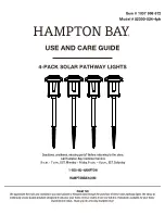 HAMPTON BAY 52300-024-4pk Use And Care Manual предпросмотр