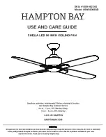 Предварительный просмотр 1 страницы HAMPTON BAY CHELIA SW22008GD Use And Care Manual