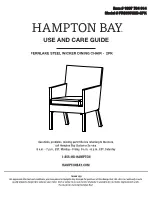 HAMPTON BAY FRS60752B-2PK Use And Care Manual preview