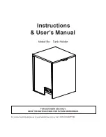 HAMPTON BAY TANK HOLDER Instructions & User'S Manual preview