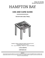 HAMPTON BAY WOODFORD FRN-808120-ST Use And Care Manual предпросмотр