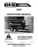 Preview for 1 page of H&S 2958 Operator'S Manual