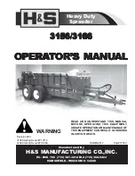 Preview for 1 page of H&S 3156 Operator'S Manual