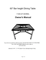 Preview for 1 page of Hanover 11200-DT-BAR8SL Owner'S Manual