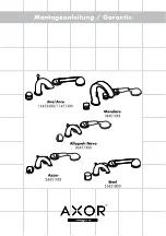 Preview for 1 page of Hans Grohe Axor Uno 13453 Series Installation Instructions Manual