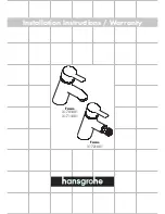 Hans Grohe Focus 31701001 Installation Instructions Manual preview