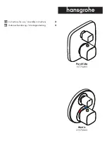 Preview for 1 page of Hans Grohe PuraVida 15775403 Instructions For Use/Assembly Instructions