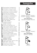 Предварительный просмотр 1 страницы Hans Grohe Talis S 80 72010 Series Instructions For Use/Assembly Instructions