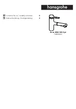 Hans Grohe Zesis M33 150 2jet 74800 Series Instructions For Use/Assembly Instructions preview