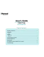 Предварительный просмотр 1 страницы Hansol 730E User Manual